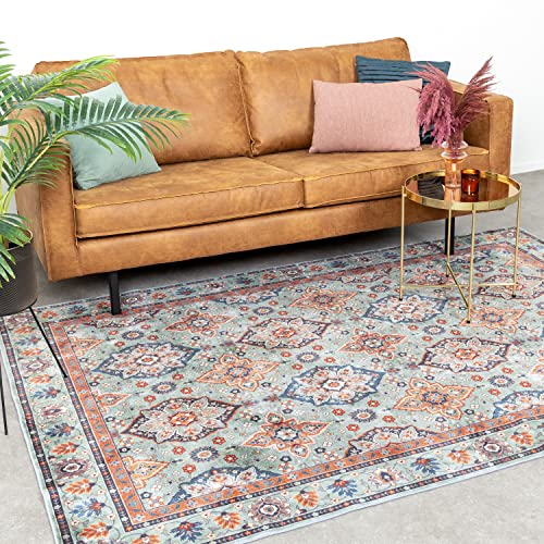 FRAAI | Home & Living Teppich Vintage - Imagine Oriental Grün - Baumwolle, Polyester - Flachgewebe - Vintage, Orientalisch - Esszimmer - Carpet