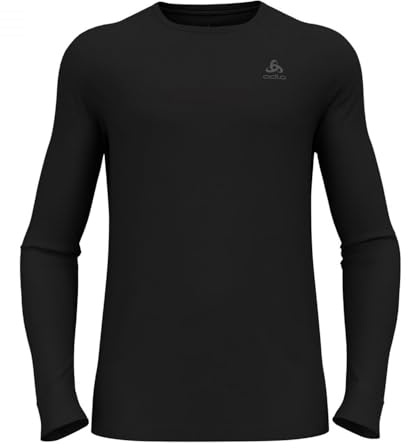 Odlo Men Functional Underwear Long Sleeve Shirt Merino 260, Black, XXL