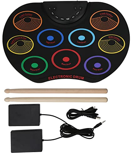 Elektronisches Schlagzeug-Pad, Tragbares, Farbiges, Handgerolltes Percussion-Instrument für Erwachsene für Anfänger (Bunt)