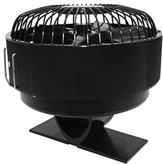 Kliplinc Ventilador de estufa circular con 5 fl de gel, estufa de leña, silencioso y independiente, para casa (sin termómetro)