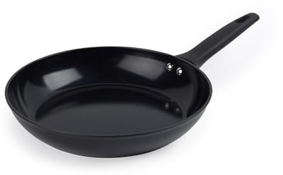 Russell Hobbs RH03255EU7 Verde Thermocollar 28 cm Frying Pan – Healthy Ceramic Non-Stick Coating, PFAS-Free, Recycled Aluminium Body, Induction Egg Omelette Cooking Pan, Temperature Indicator Cookware