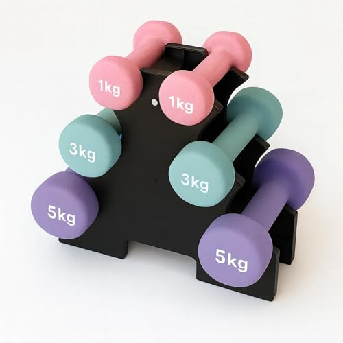 Neoprene Dumbbells Weights Iron Hand Pair Aerobic Workout Fitness Home Gym | Comfortable To Hold and Soft on Floors Excellent Fitness Accessories For Strength Workouts (Dumbbell Set, 18kg)