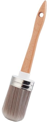 GORGECRAFT Pincel Redondo de 4.8cm para Pintar Esquinas de Pet Detalles de Látex Aceite Ventanas Paredes Puertas Muebles Pinceles Pequeños con Mango de Madera para Interiores Y Exteriores del Hogar