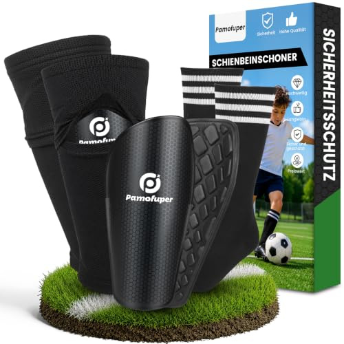 Protège-Tibias de Football Enfants/Hommes avec Chaussettes, pour Les 4-16+