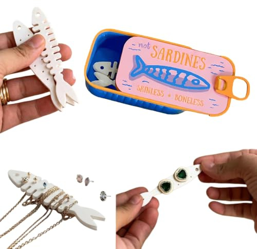 Sardine Smyckeskrin för Kvinnor, Sardine Box Resesmyckesfodral