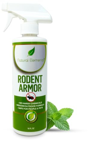 Natural Elements Rodent Armor – Peppermint Oil Rodent Repellent Spray for Vehicles, RVs, Boats & Equipment – 16 oz