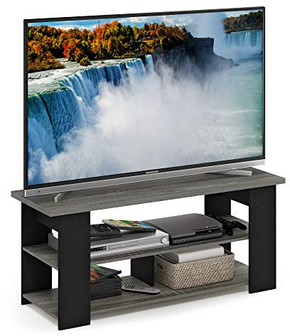 Furinno JAYA TV Stand, Entertainment Center, TV Console for TV up To 55 Inch, for Living Room, Bedroom, French Oak