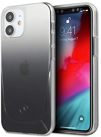 Mercedes-Benz MEHCP12SARGBK hardcase Transparent Line Hülle für iPhone 12 Mini 5,4 Schwarz