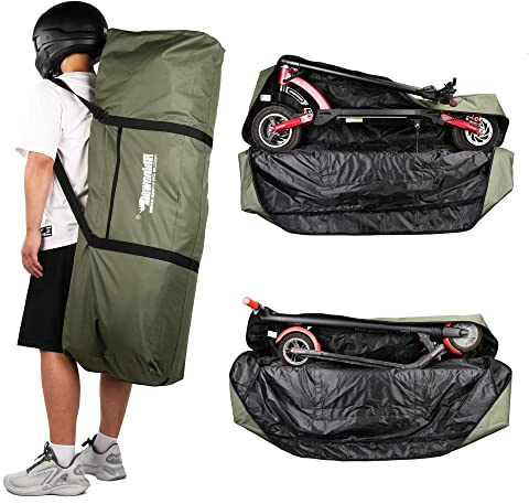 UBORSE Bolsa de Transporte E-Scooter Portable Bolsa para Patinete Eléctrico Funda de Transporte Plegable para Patinete Xiaomi Mijia M365 Segway Bolsa de Almacenamiento para Viaje (Verde)