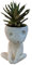 TOPINCN Pots de Plantes avec Trou de Vidange Résine Mignon Visage Lumineux Planteur Pot Tête Pot de Fleur Succulent Planteur Pot de Fleurs pour Maison Bureau Décor (#2)