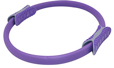 WOONEKY Pilates Ring Yoga Fitnessring Lila rutschfest Mit Griff Widerstandsfähiger Trainingsring Für Frauen Oberschenkel Arme Und Taille
