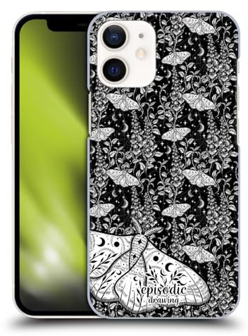Head Case Designs Officially Licensed Episodic Drawing White Moth Patterns Hard Back Case Compatible With Apple iPhone 12 Mini