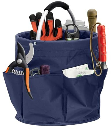 FANWINKJ Cestello Porta Detersivi Salvaspazio 17L, Organizer Detersivi Bagno Portaoggetti, Cesto per Prodotti di Pulizia Pieghevole, Contenitore Pulizie Casa (Blu)