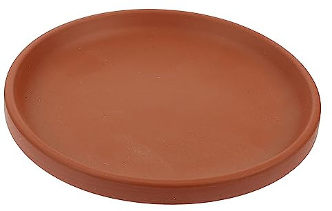 KONTONTY Bac D'égouttage pour Pot De Fleurs en Céramique Rouge, Soucoupe Ronde Diamètre 12 Cm pour Jardinage Intérieur Et Extérieur, Plateau Résistant pour Bonsaï Et Plantes D'intérieur