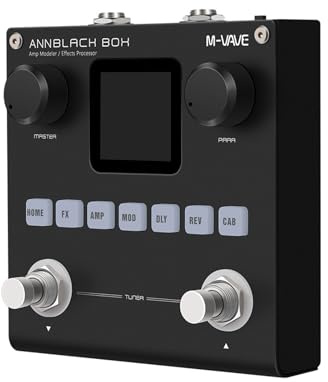 Pédale de Guitare de Processeur Multi-effets électriques Funien avec écran LCD, 80 Préréglages Modifiables, 20 Ampères et 20 Emplacements de Cabine, Guitare Multifonctionnelle /