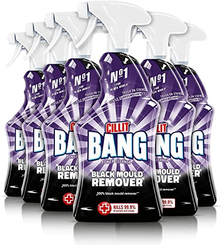 Cilit Bang Power Cleaner Black Mould Remover Spray - Removes Mildew and Dirt Pack of 6 (750ml each) Packagin may vary