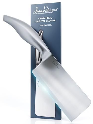 Jean-Patrique Couperet/couteau de boucher – Couteau de chef japonais forgé unique avec lame tranchante – Couperet à viande 17 cm couteaux chinois