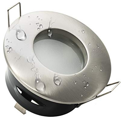 Porta faretto incasso box doccia bagno turco sauna barca yatch stagno IP65 compatibile con tutte le lampade GU10 GU5.3 230V 12V foro incasso consigliato 70mm