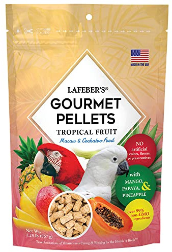 Lafeber Gourmet Pellets – Fruta tropical – Loro grande guacamayo cacatúa – 567 g