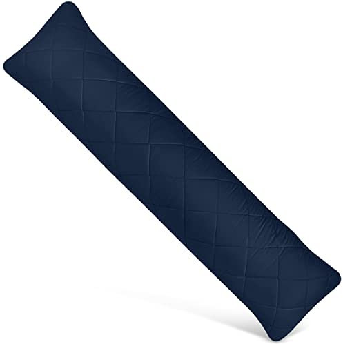 Utopia Bedding Acolchado Almohada Corporal 40 x 145 cm (Paquete de 1), Almohada de Embarazo y Maternidad, Relleno de Poliéster Suave (Azul Marino)
