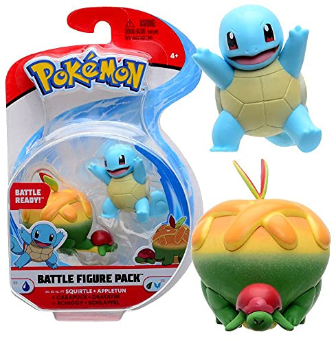 Pokemon Selección Battle Figures Figura de Acción | Juego de Figuras, Figuras del Juego:Squirtle & Appletun