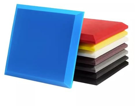 Akustikschaumstoff, Schallschutz Schaumstoffplatten Feuerfeste Akustik Schaumstoffplatten Mit Selbstklebendem Schallschutzplatten For Wände Schallisoliert Packung 10 Akustikplatten ( Farbe : Rosso , G