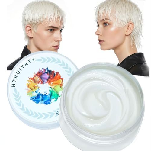 Cera para el Pelo Temporal Natural Lavable Tinte Pelo InstantáNea el Cabello,Cera Pelo Cabello Mujer Hombre Cosplay Halloween Party