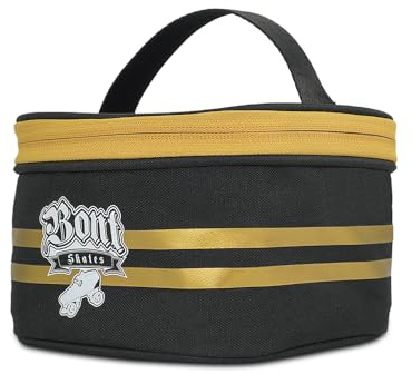 Bont Quad Skate Wheel Bag, Black/Gold, Holds 8 Wheels
