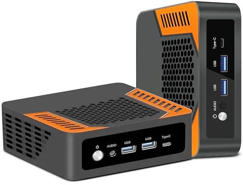 HAICOTECH Mini PC AMD Ryzen 7 7840HS Mini Computers (8C/16T, up to 5.1Ghz), 4K Triple Display, Dual RJ45 LAN/USB 2.0/USB 3.2/HDMI, WiFi6E BT5.3, Barebone, NO RAM NO Storage