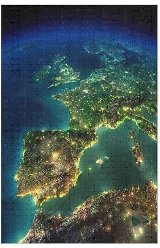 World Map 1000 Piece Jigsaw Puzzles for Adults Wooden Puzzle Challenging Game Family for Gifts （78×53cm）