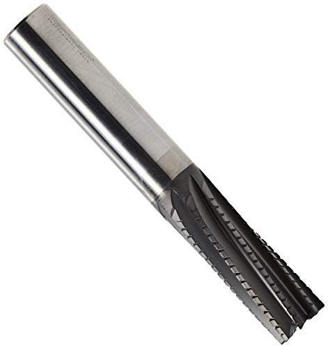 Karnasch 291762120032 Fresa In Metallo Duro E Massiccio Per Sgrossatura E Finitura Per Cfk-Gfk, 8 Lame Di Fresatura 4 Lame Frontali, Taglio Tirando, 12 Mm Diametro Di Taglio, 32 Mm