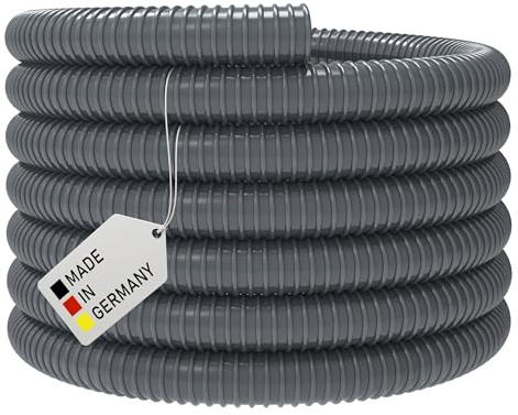 Sugslang PVC * grå sugslang spiralslang flexslang flamsäker (20 mm – 5 meter)