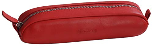 Leder Federmappe von Branco - Federmäppchen Federtasche Stiftemappe (Rot) - präsentiert von ZMOKA®