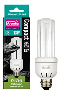 Arcadia D3 Forest Mini Compact 7% UVB Triple U Screw In 13W Reptile Light Bulb