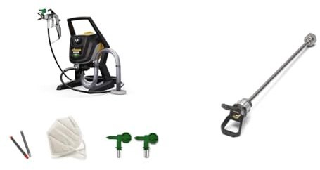 WAGNER Airless Farbsprühsystem Control Pro 250 R für Dispersions-/Latexfarben, Lacke & Lasuren, 15 m²-2 min, Druckregulierung, 110 bar, Schlauch 9 m & Control Pro HEA Düsenverlängerung, 30 cm