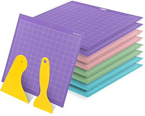 ProChosen Schneidematte,8 Stück,selbstklebende rutschfeste Schnittmatten für Basteln,Nähen und Kunst,30,5 x 30,5 cm für Cricut-Maker,selbstheilend,doppelseitiges Quilten,Stoff und Papierbastelarbeite