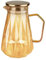 Brocca Acqua Vetro, caraffa vetro,brocca acqua vetro, caraffa di vetro con coperchio e beccuccio, bottiglia d'acqua di diamante color ambra da 1,6 litri (56 once), adatta per bevande fatte