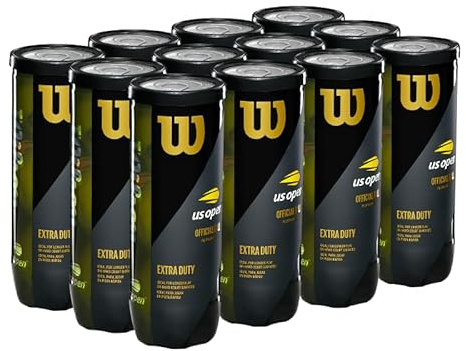 Wilson US Open Tennis Balls - Extra Duty- 2 CAN Pack (12)