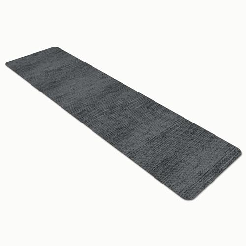 Comart - Tappeto Cucina Nancy - Antiscivolo - Lavabile in Lavatrice - Moderna Passatoia in Ciniglia - Runner per Corridoio e Cucina - Morbido e Resistente - Made in Italy - Grigio - 50x270 cm