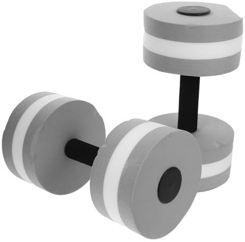 Mikinona 2 pièces Haltères Aquatiques Mousse pour Poids Légers de Natation Accessoires Piscine pour Exercices Aquatiques et Fitness Corps Complet