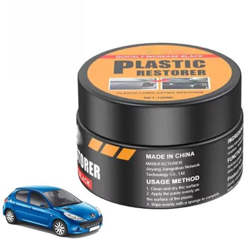 PBAHAUP Ripristinatore Plastiche per Auto, Asciugatura Rapida e Protezione UV a Lunga Durata, Torna Come Nuovo, Trattamento per Cruscotto, Plastiche e Gomme di Auto, Moto e Furgoni, 1 Pezzi