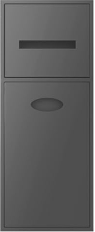 Doccia impermeabile in acciaio inox, alcova parete Sto per articoli da toeletta e shampoo, nero e grigio, 52 x 20 x 13,5 cm, perfetto per il bagno e porta carta igienica