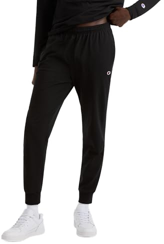 Champion mens Everyday Cotton Jogger athletic track pants, Black, Small US