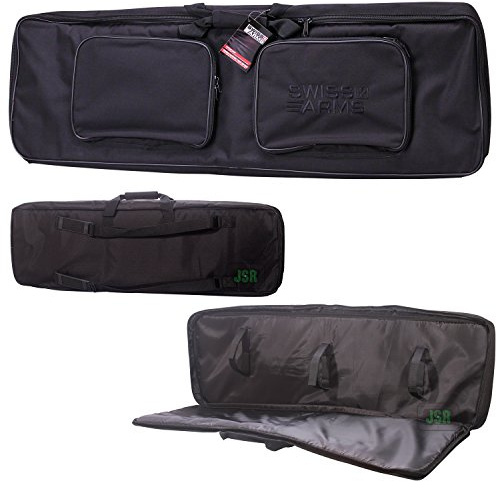 Swiss Arms 120cm Black TACTICAL RIFLE CASE Air Gun Airsoft Soft Air Mat Slip Bag