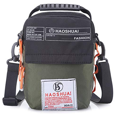 JAKAGO Women/Men Shoulder Bag Small Handbag Waterproof Waist bag Cellphone Pouch with Shoulder Strap for Sports Hiking Camping Outdoor Climbing Travel (Green,S)