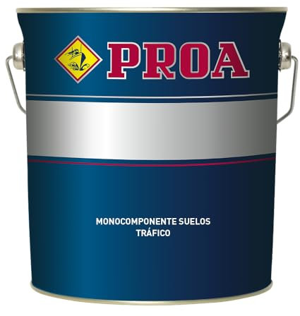 Pintura monocomponente para suelos y garajes. Blanco. 10 L. Exterior-Interior. PROA.