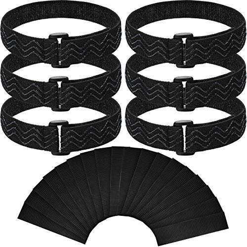 SATINIOR Verstellbare Stiefelgurte Kniestiefelgurte mit Viskositätsband Elastische Stiefel Feste Riemen für Stiefel rutschfeste Riemen, die die Stiefel Nicht Abfallen Lassen (3 Paar Riemen)