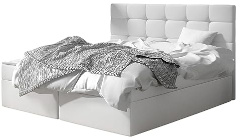 Mirjan24 Boxspringbett Gazel mit 2 Bettkasten, Bonell-Matratze und Topperr, Continentalbett, Polsterbett, Amerikanisches Bett, Ehebett, gepolstertes Kopfteil (Soft 017., 140 x 200 cm)