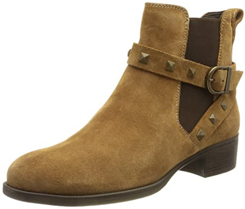 Marc Shoes Damen Camille Mode-Stiefel, Cow Suede Cognac, 41 EU