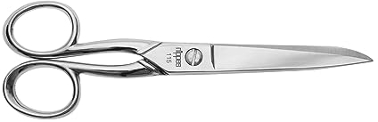 nippes Solingen professionelle Haushaltschere [für Linkshänder] aus vernickeltem Stahl | 15 cm | Mehrzweck-Schere zum Schneiden von Papier, Karton und Verpackungen | Qualität aus Solingen